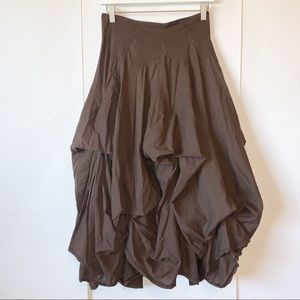 Luna Luz Brown Parachute Skirt